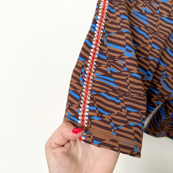 [Aerie] Offline Brown Goals Crochet Inset Geometric Bike Shorts NWT Sz Medium M - Picture 4 of 12